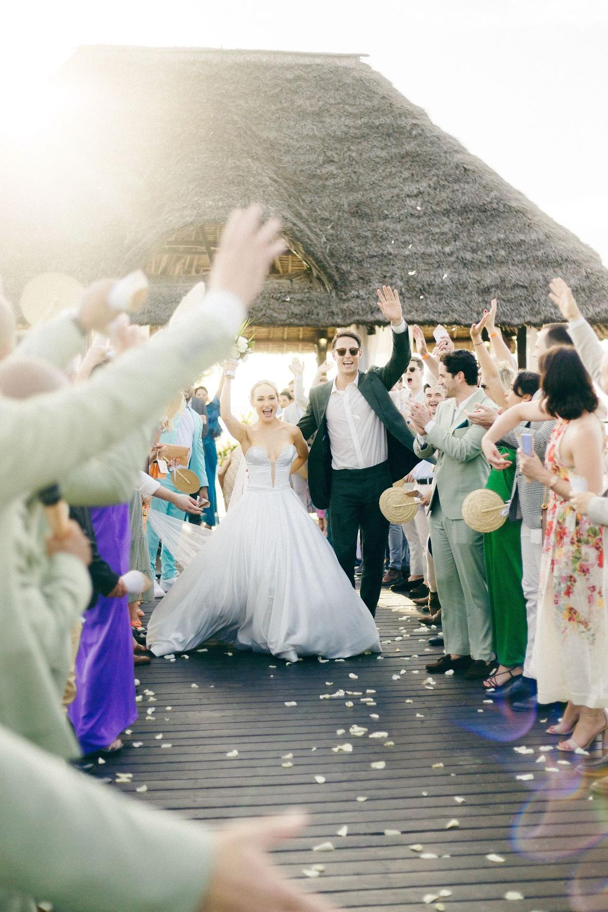 A bride with her bridesmaids before the ceremony